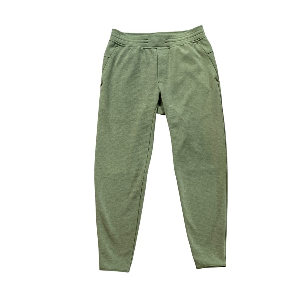 Lululemon Joggers Mens M Medium Ivy Green Gridliner Fleece Heathered Taper Ankle
